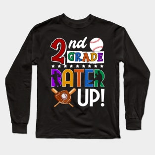 2nd Grade Batter-up! Baseball Back to School Long Sleeve T-Shirt